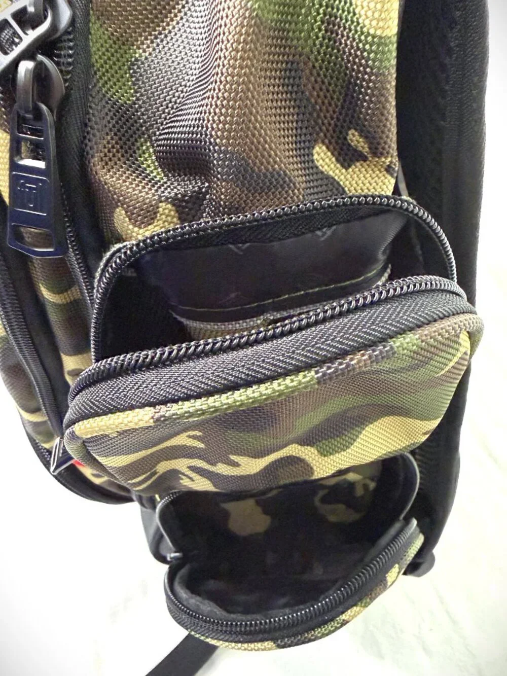 FŪL Refugee backpack woodland camouflage pattern 19.5 x 12.5 x 5.5  NWT